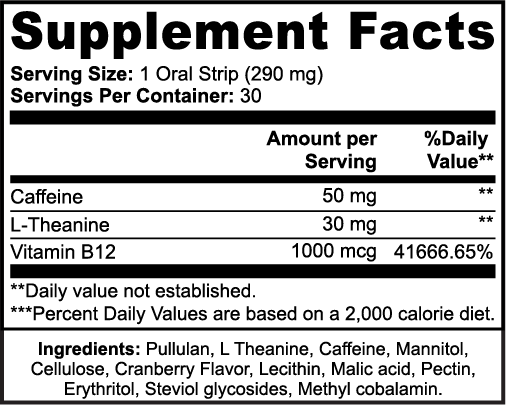 Energy Bomb Oral Strips